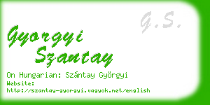 gyorgyi szantay business card