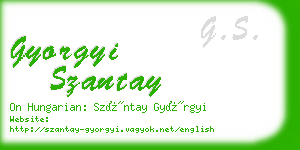 gyorgyi szantay business card